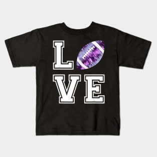 love football american football lover gift camo football Kids T-Shirt